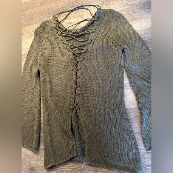 Green 100% Jamison Sweater - Picture 3 of 3